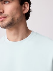Light Blue Regular Fit Smart Soft Touch Heavyweight T-Shirt - Image 5 of 9