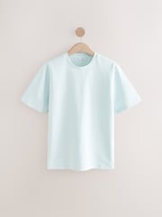 Light Blue Regular Fit Smart Soft Touch Heavyweight T-Shirt - Image 7 of 9