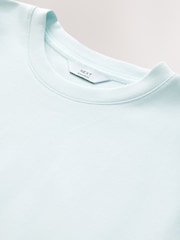 Light Blue Regular Fit Smart Soft Touch Heavyweight T-Shirt - Image 8 of 9
