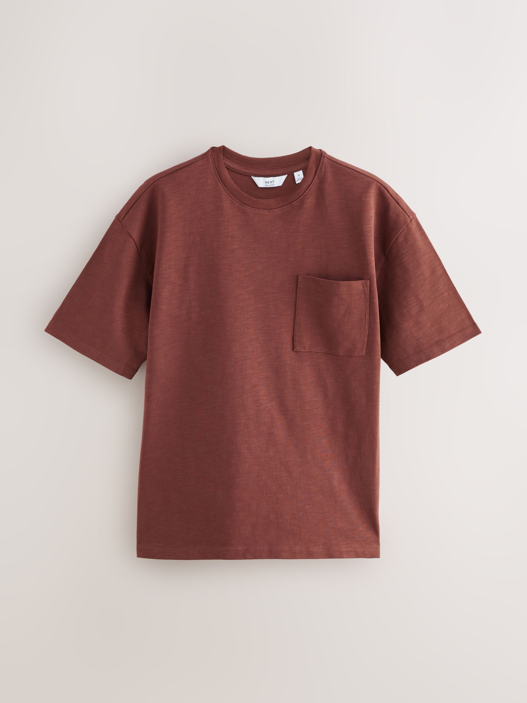 Buy Red Rust Relaxed Fit Heavyweight Slub T-Shirt from Next USA