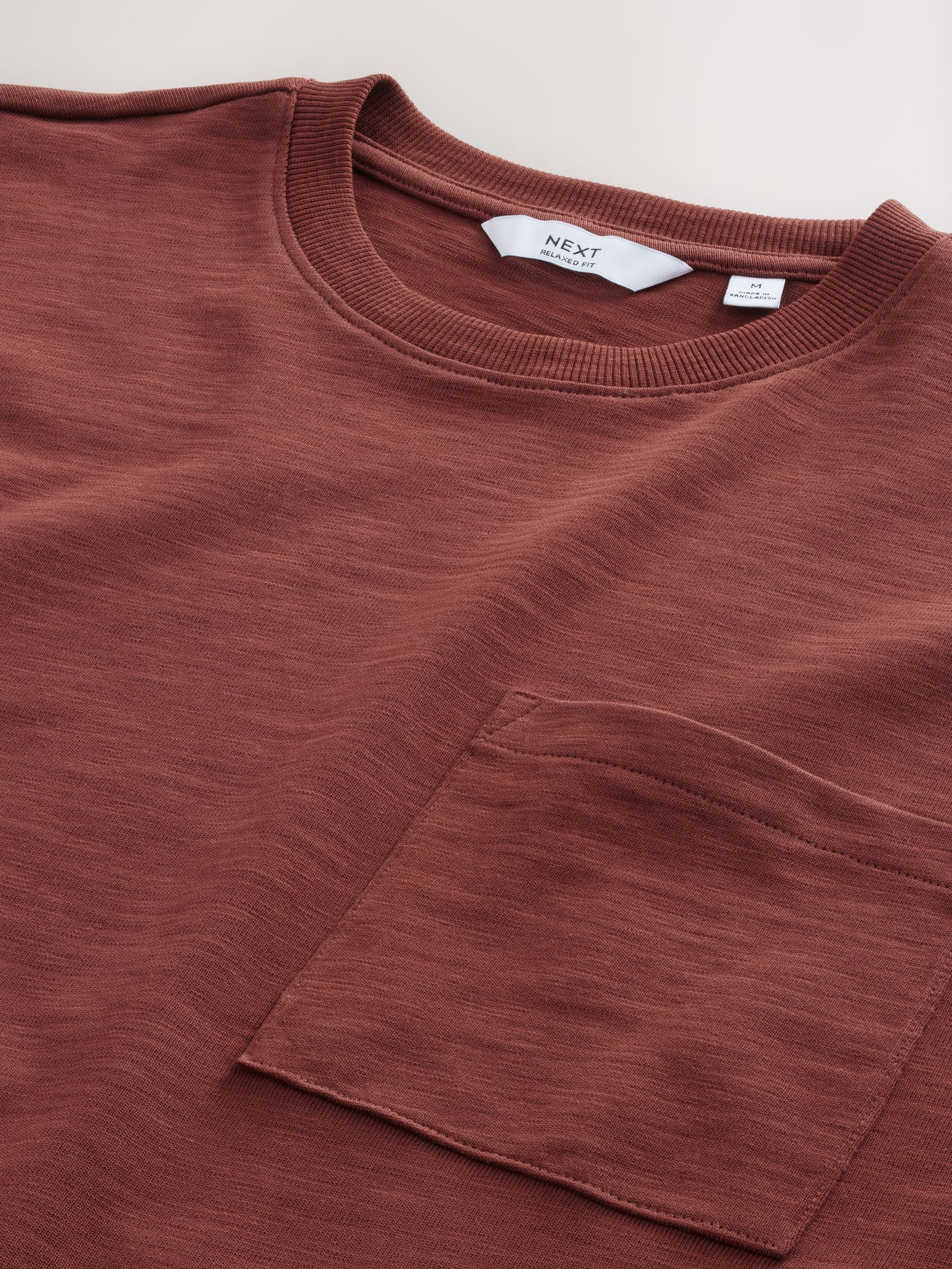 Buy Red Rust Relaxed Fit Heavyweight Slub T-Shirt from Next USA