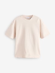 Ecru Blanc/Vert/Rouge rouille - Coupe ample - Lot de 3 t-shirts épais - Image 8 de 12