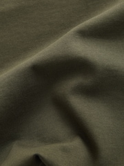Khaki Green Relaxed Fit Heavyweight T-Shirt - Image 9 of 9