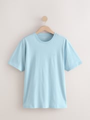 Bleu marine/bleu/rose/vert - Ajustement régulier - T-shirt en coton 100% 4 Paquet - Image 10 of 14