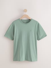 Bleu marine/bleu/rose/vert - Ajustement régulier - T-shirt en coton 100% 4 Paquet - Image 12 of 14