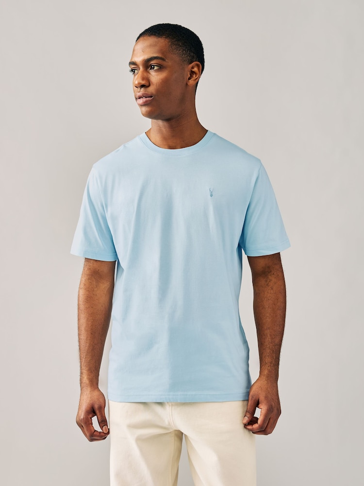 Bleu marine/bleu/rose/vert - Ajustement régulier - T-shirt en coton 100% 4 Paquet - Image 3 of 14