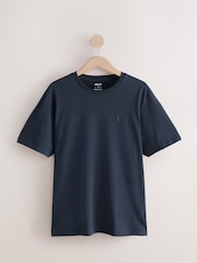 Bleu marine/bleu/rose/vert - Ajustement régulier - T-shirt en coton 100% 4 Paquet - Image 9 of 14