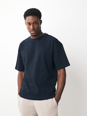 Black/White/Stone/Navy/Grey Relaxed Fit Heavyweight T-Shirts 5 Pack - Image 14 of 14