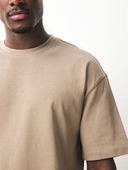 Preto/branco/pedra/azul/cinza - Camisetas pesadas 100% algodão, caimento descontraído, pacote 5 - Imagem 5 de 11