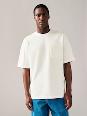 Кремово-бежевий - Relaxed Fit Heavyweight Slub T-Shirt - Image 1 of 7