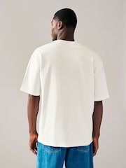 Кремово-бежевий - Relaxed Fit Heavyweight Slub T-Shirt - Image 2 of 7