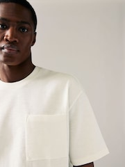 Кремово-бежевий - Relaxed Fit Heavyweight Slub T-Shirt - Image 4 of 7
