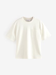 Кремово-бежевий - Relaxed Fit Heavyweight Slub T-Shirt - Image 5 of 7