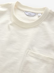 Кремово-бежевий - Relaxed Fit Heavyweight Slub T-Shirt - Image 6 of 7