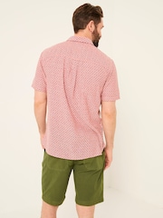 FatFace Pink Short Sleeve Mini Geo Print Shirt - Image 2 of 8