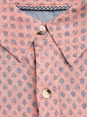 FatFace Pink Short Sleeve Mini Geo Print Shirt - Image 8 of 8