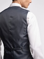 Ted Baker Tailoring Grey Prem Panama Slim Waistcoat - Image 4 of 4