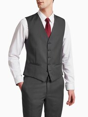 Ted Baker Tailoring Premium Black Twill Waistcoat - Image 1 of 3