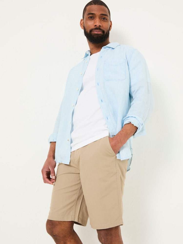 Azul - FatFace Long Sleeve Linen Stripe 100% Linen Shirt - Imagen 1 de 6 Azul - FatFace Long Sleeve Linen Stripe 100% Linen Shirt - Imagen 1 de 6