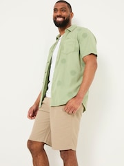 FatFace Green Short Sleeve Sun Embroidered Shirt - Image 2 of 7