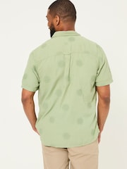 FatFace Green Short Sleeve Sun Embroidered Shirt - Image 3 of 7