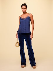 Aspiga, blaue Samthose aus 100 % Baumwolle - Bild 2 von 3