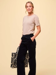 Aspiga Juliette Cotton Stretch Black Trousers - Image 2 of 5