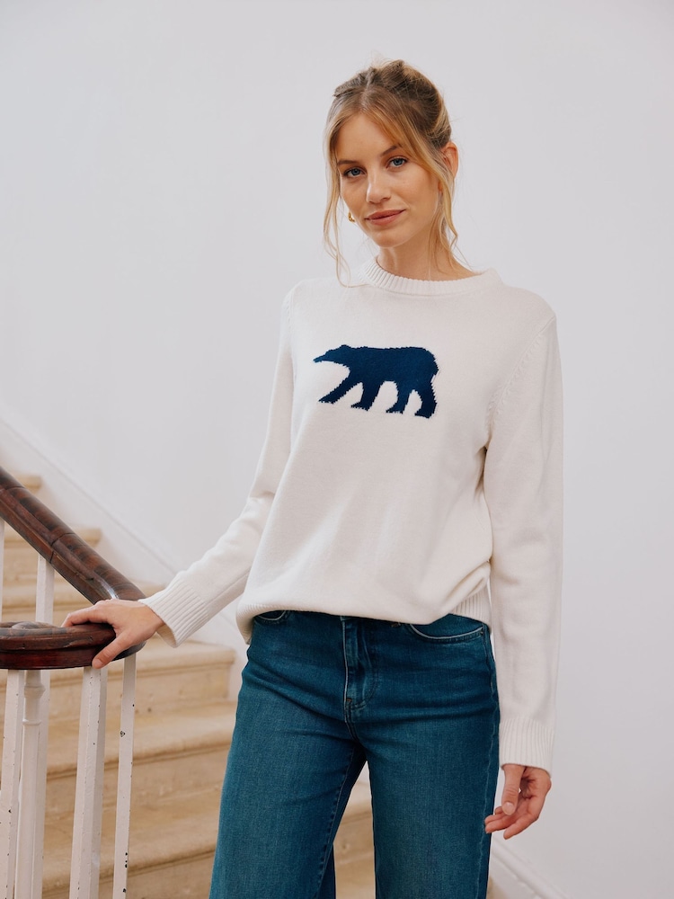Aspiga Natural Aspiga Orange Polar Bear Jumper - Image 3 of 3 Aspiga Natural Aspiga Orange Polar Bear Jumper - Image 3 of 3