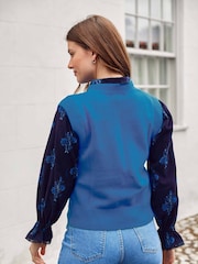 Aspiga Blue Knitted Short Tank - Image 2 of 4