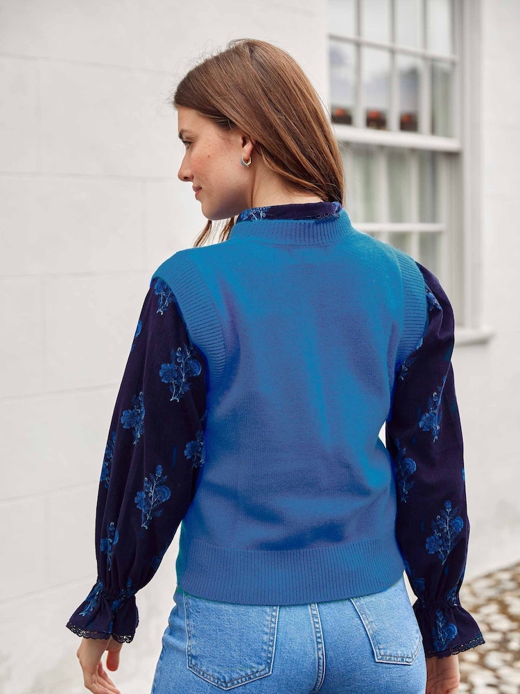 Aspiga Blue Knitted Short Tank - Image 2 of 4