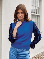 Aspiga Blue Knitted Short Tank - Image 4 of 4