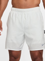 Nike Summit White Dri-FIT Breathe 7 inch Challenger 2 in 1 Running Shorts - Image 1 of 4