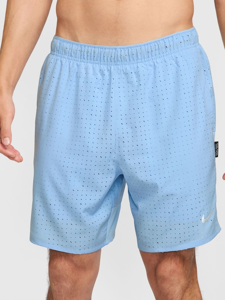 Nike Physic Blue Dri-FIT Breathe 7 inch Challenger 2 in 1 Running Shorts - Image 1 of 4