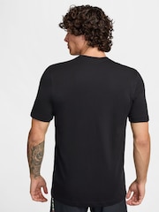 Nike Black Running 100% Cotton T-Shirt - Image 2 of 3