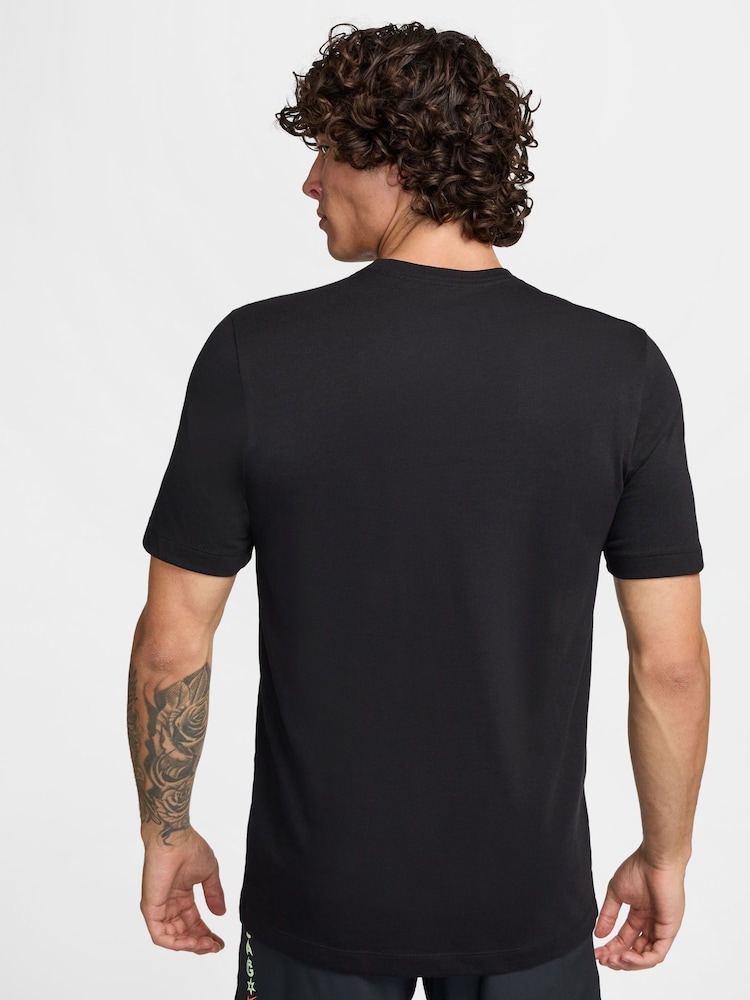 Nike Black Running 100% Cotton T-Shirt - Image 2 of 3