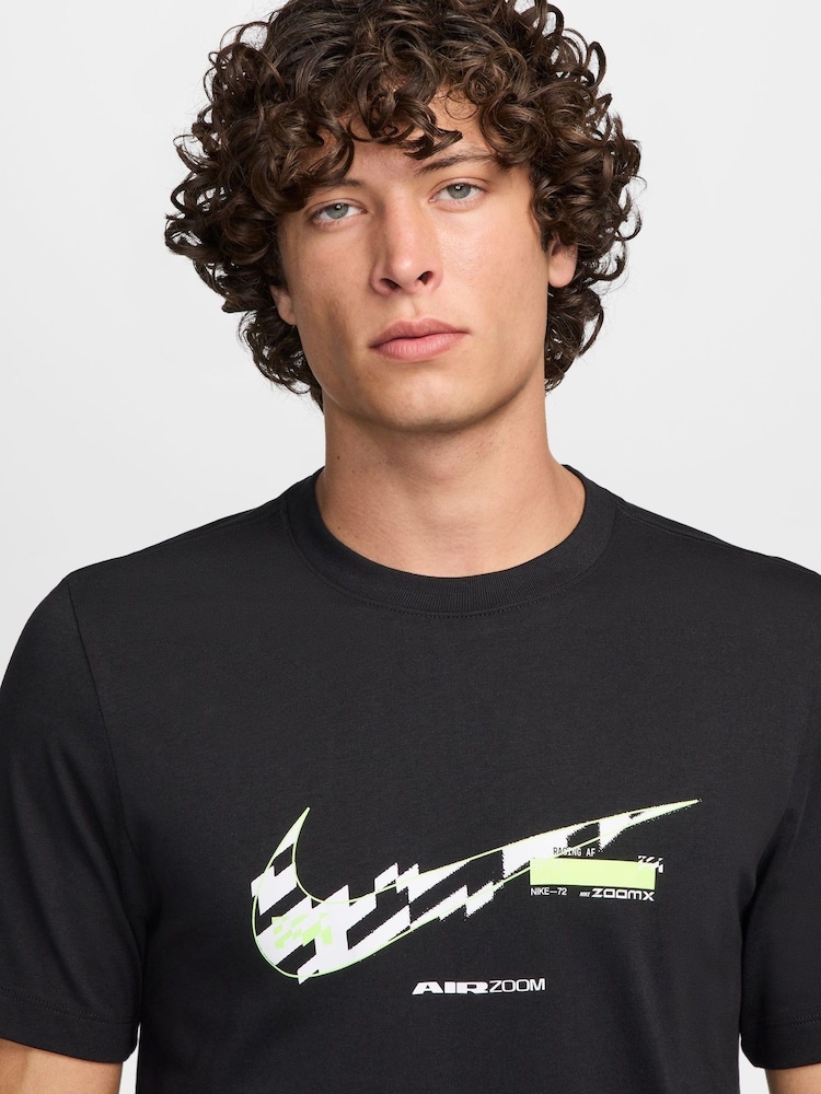 Nike Black Running 100% Cotton T-Shirt - Image 3 of 3