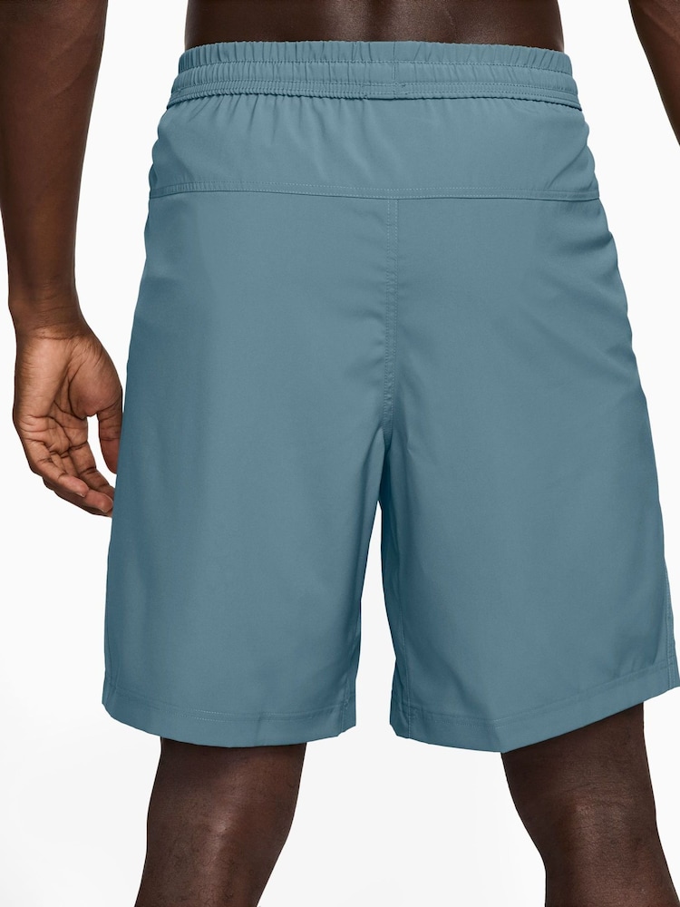 Nike Smokey Blue Dri-FIT Form 9 inch Unlined Training Shorts - Image 2 of 4