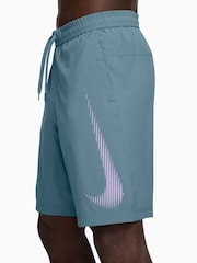 Nike Smokey Blue Dri-FIT Form 9 inch Unlined Training Shorts - Image 3 of 4