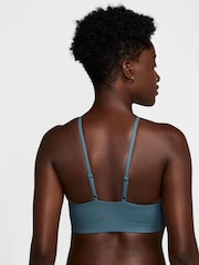 Nike Smokey Blue One Keyhole Light-Support High-Neck Sports Bra - Image 2 of 4