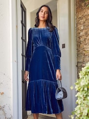 Aspiga Blue Esmee Velvet Dress - Изображение 1 из 4
