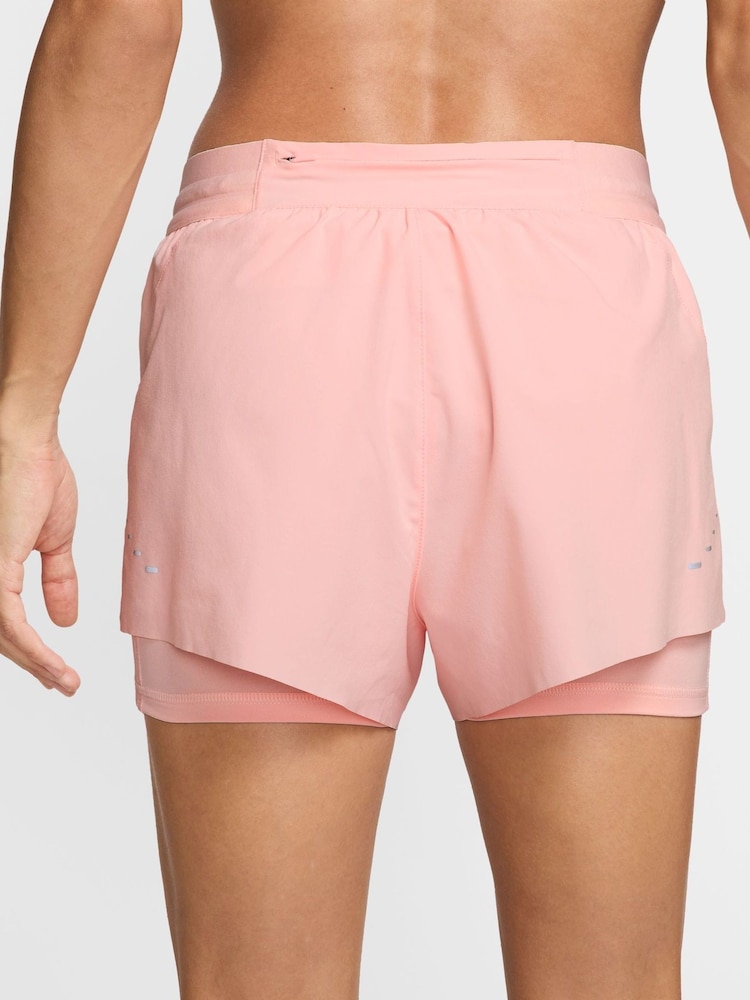 Nike Atmosphere Pink Swift Dri-FIT Mid-Rise 2-in-1 Running Shorts - Image 2 of 4