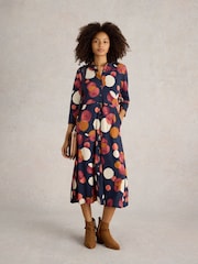 White Stuff Blue Rua Jersey Shirt Dress - Image 1 of 6