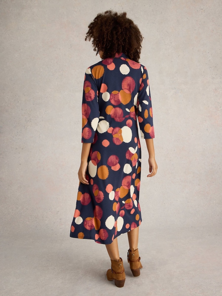 White Stuff Blue Rua Jersey Shirt Dress - Image 2 of 6