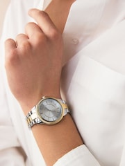 Silver Tone Mixed Metal Boyfriend Watch - Image 1 of 4