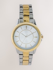Silver Tone Mixed Metal Boyfriend Watch - Image 2 of 4