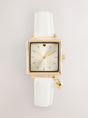 Ecru Square Heart Charm Watch - Image 2 of 4