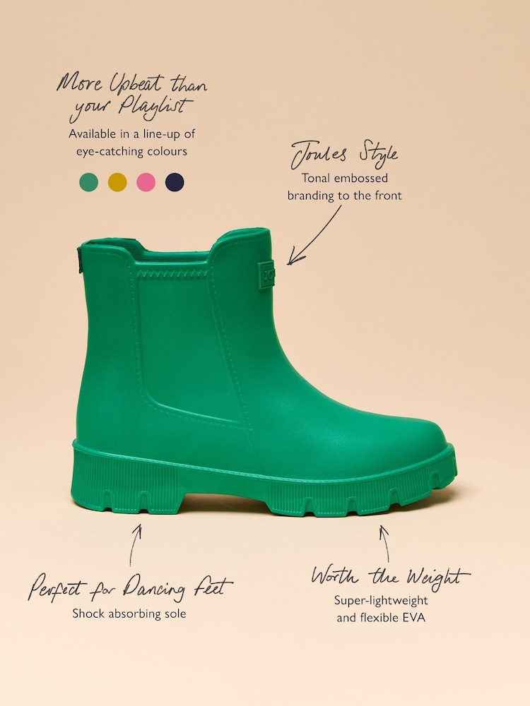 Joules Raindance Green Lightweight Ankle Wellies - Image 9 of 10