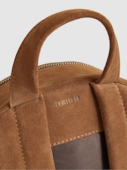 Reiss Light Tan Nico Suede Backpack - Image 4 of 5