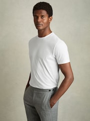 Reiss White/Black/Navy Praise Cotton Crew-Neck T-Shirts 3 Pack - Image 2 of 7