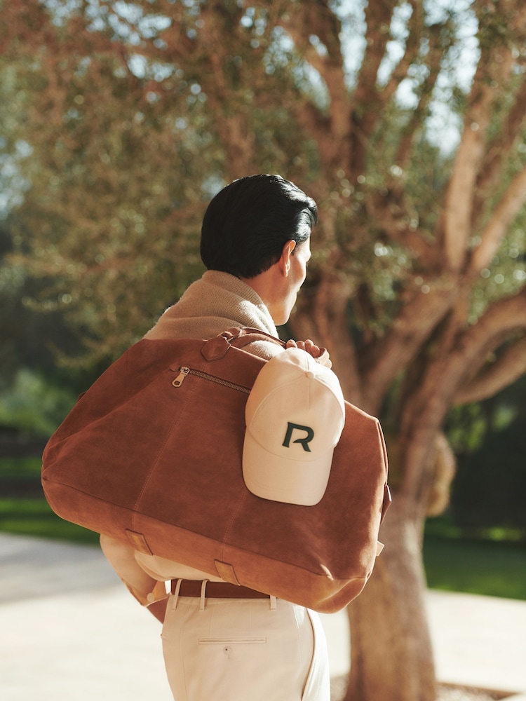 Reiss Light Tan Theo Suede Holdall - Image 1 of 6 Reiss Light Tan Theo Suede Holdall - Image 1 of 6